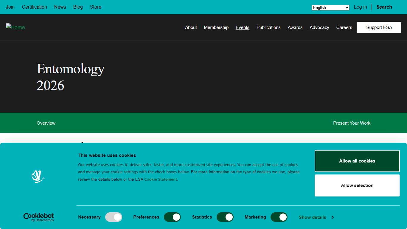 Entomology 2026 Entomological Society of America
