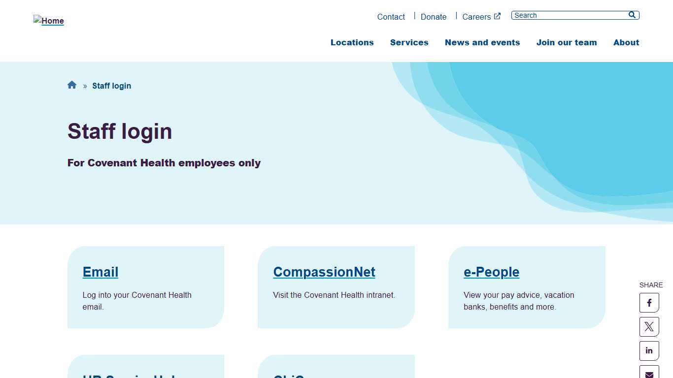 Staff login Covenant Health